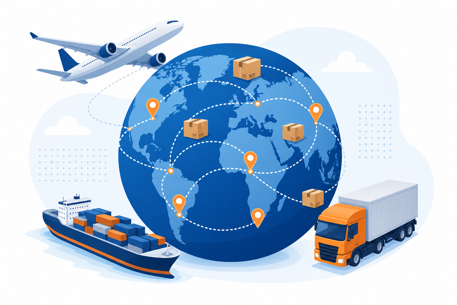 Global shipping and logistics network